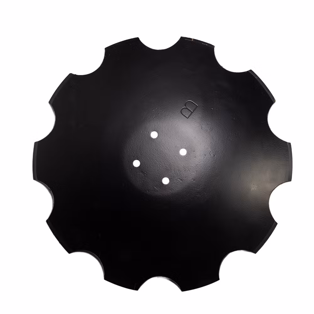 Talerz do talerzówki, 560 mm x 4 mm, uzębiony, 4 otwory, Z-10, stal węglowa